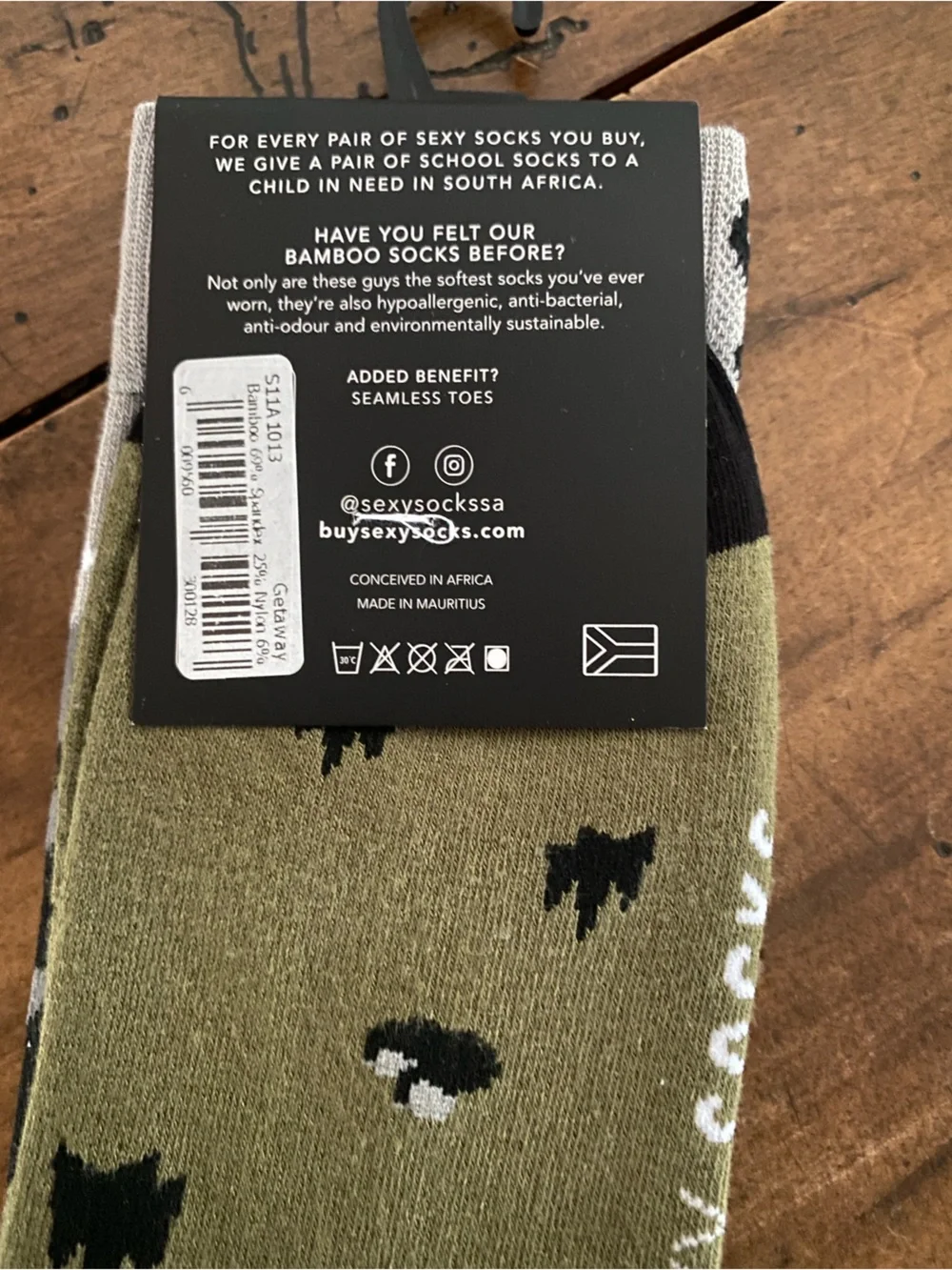 Sexy Socks Men’s Crew Socks - Olive/Gray Jeep Graphic